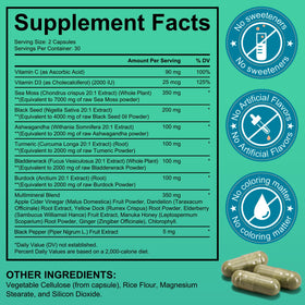LTQXGT Ashwagandha Complément Alimentaire 60 Capsules vue arrière