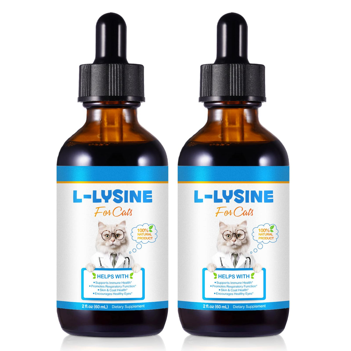LTQXGT Complément Alimentaire L-Lysine pour Chats 60ml vue avant