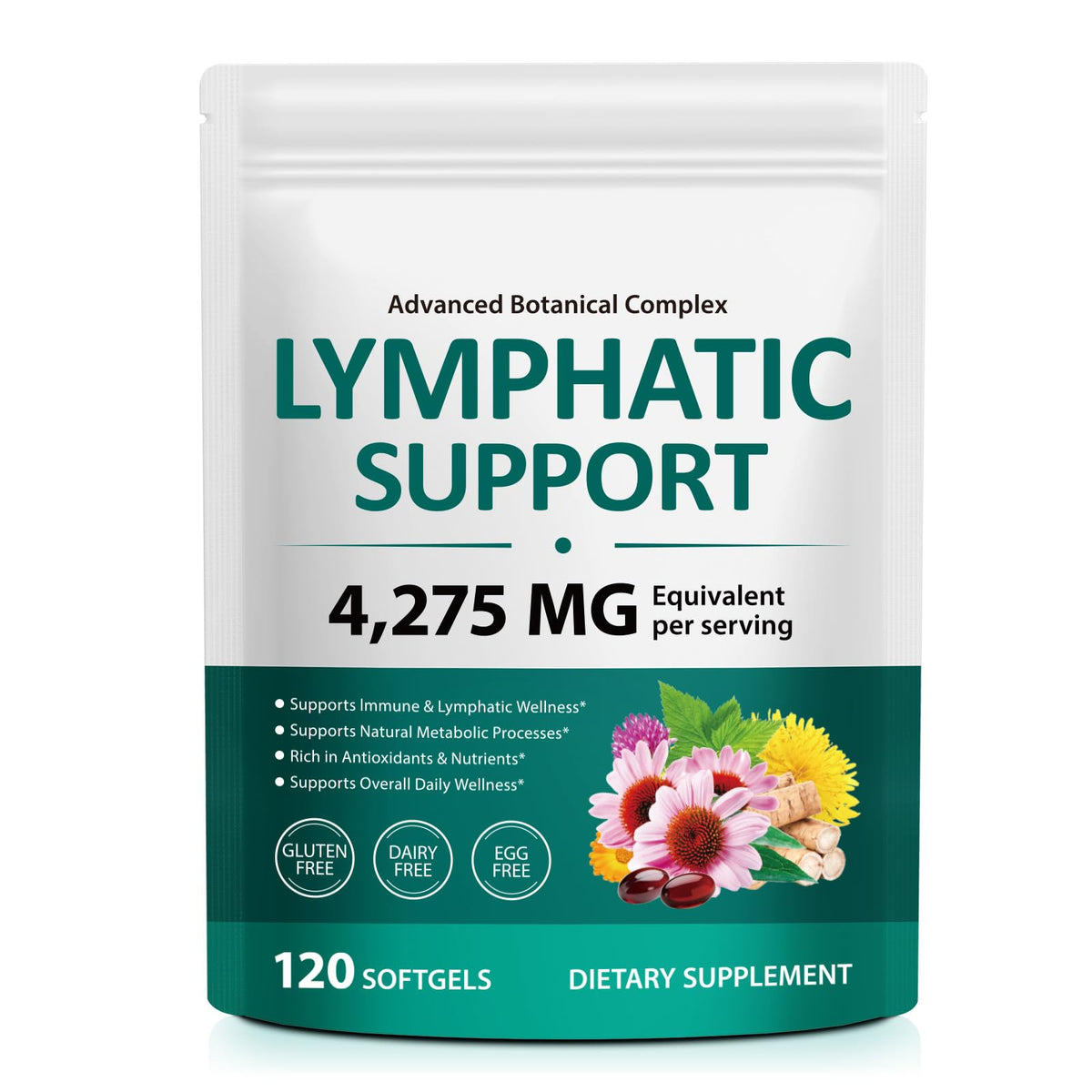 LTQXGT Complément Alimentaire Lymphatique 120 gélules, vue de face