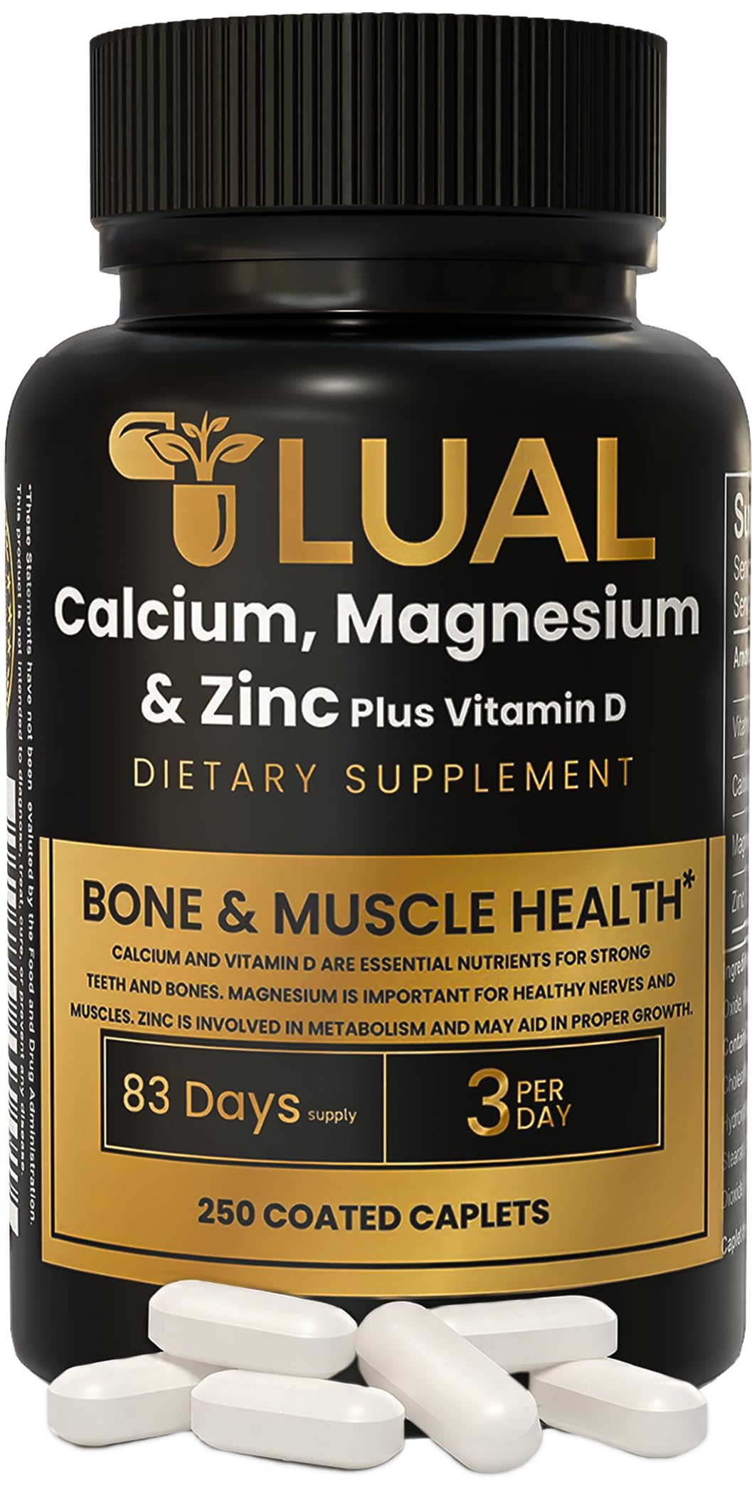 LUAL Complément Alimentaire Calcium Magnésium Zinc D3 - boîte avant