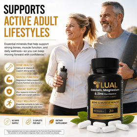 LUAL Complément Alimentaire Calcium Magnésium Zinc D3 - comprimés enrobés