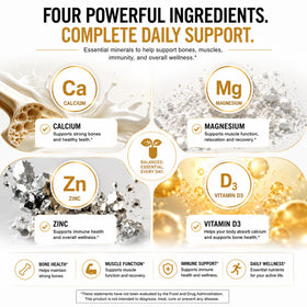 LUAL Complément Alimentaire Calcium Magnésium Zinc D3 - perspective latérale
