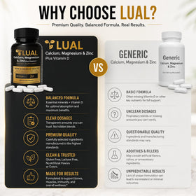 LUAL Complément Alimentaire Calcium Magnésium Zinc D3 - présentation de la bouteille