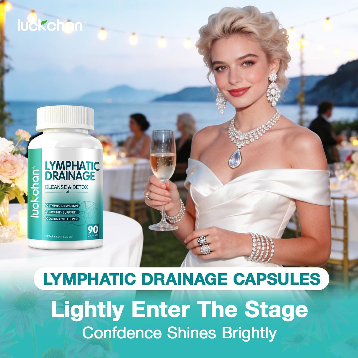 LUCKCHAN Compléments Alimentaires Drainage Lymphatique - ingrédients naturels