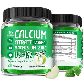 LUCNVEM Calcium Citrate 1200 mg gommes à la pomme, vue avant