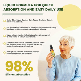LUCNVEM Calcium Citrate Liquide 1200 mg étiquette avec informations nutritionnelles
