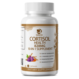 Lukaree Compléments Alimentaires Cortisol 300mg KSM-66 Ashwagandha sur une table