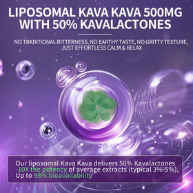 Lukaree Extrait de Racine de Kava Kava Liposomal 60 Capsules avec étiquette