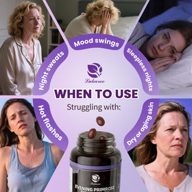 Lukaree huile de onagre 1000mg capsules sur une table