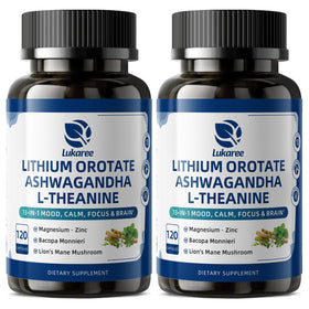 Lukaree Lithium Orotate 5/10mg 120 capsules face avant