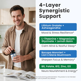 Lukaree Lithium Orotate 5/10mg capsules sur une table