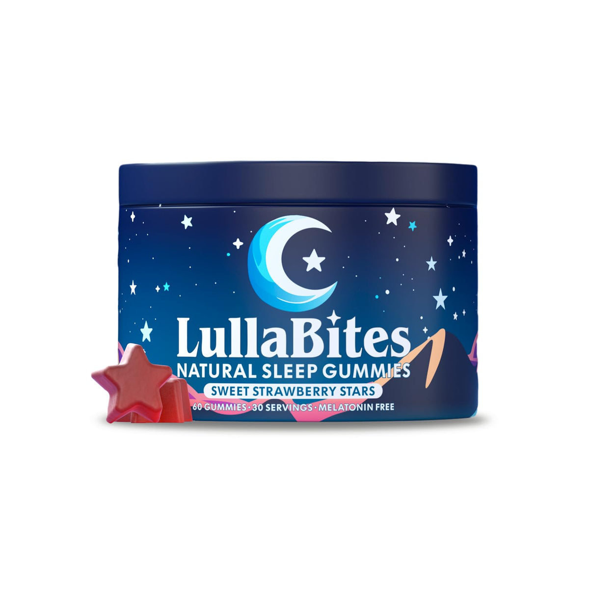 LullaBites gummies de sommeil 60 gummies vue de face