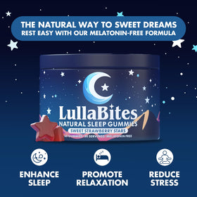 LullaBites gummies de sommeil packaging avec fraise