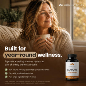 Luma Nutrition Quercétine 500mg avec Bromélaïne, vue de dos du flacon