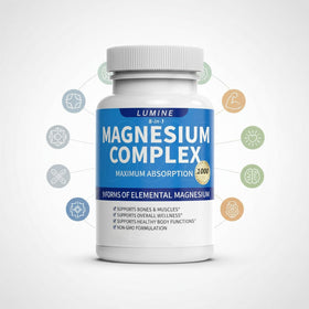 LUMINE Complément Alimentaire Magnésium 1000mg 90 Capsules ouverte