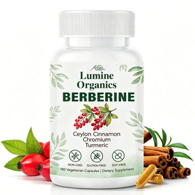 Lumine Organics Berberine 4-en-1 180 capsules vue avant