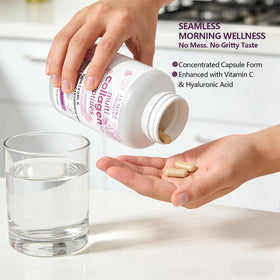 Lumine Organics Collagène capsules avec étiquette détaillée