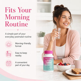 Lumine Organics Postnatal capsules avec étiquette