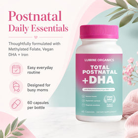 Lumine Organics Postnatal capsules avec ingrédients