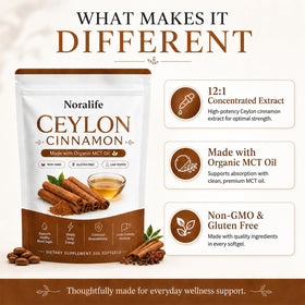 Lumvelle Organics Gélules de Cannelle de Ceylan 300 Softgels, étiquette du produit