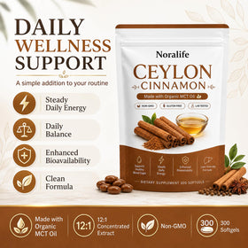 Lumvelle Organics Gélules de Cannelle de Ceylan 300 Softgels, gélule sur fond blanc