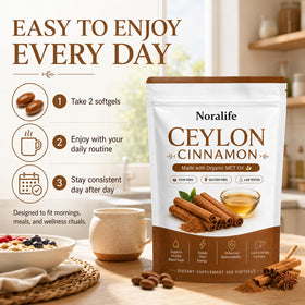 Lumvelle Organics Gélules de Cannelle de Ceylan 300 Softgels, vue latérale