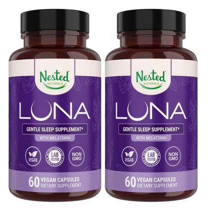 Luna Complément Alimentaire de Nested Naturals, 120 capsules végétales, vue de face
