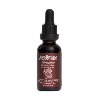 Luna Sundara Résine de Sang de Dragon 1 oz bouteille vue de face