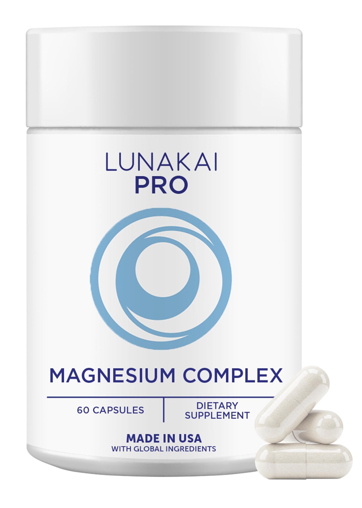 Lunakai complexe de magnésium 7-en-1 405mg vue de face