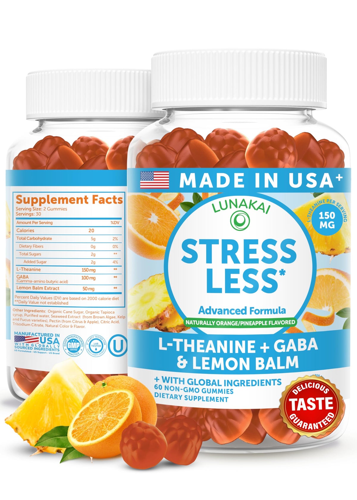 Lunakai Gummies Calm 60ct pot avec couvercle