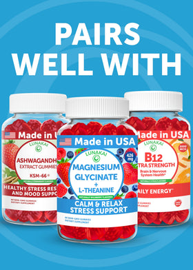 Lunakai Gummies Calm 60ct sur une surface en bois