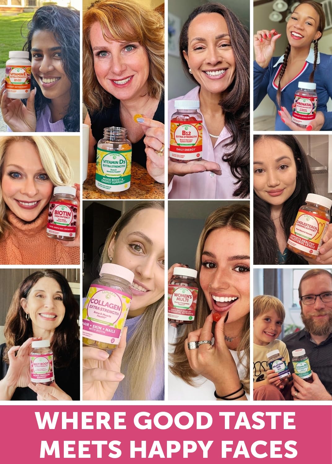 Lunakai Gummies de Collagène pour Adultes, détails des ingrédients