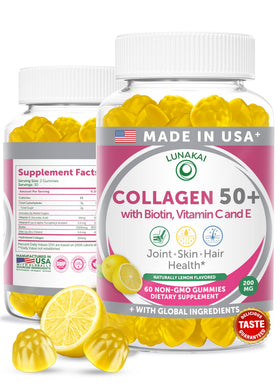 Lunakai Gummies de Collagène pour Adultes vue de face avec emballage