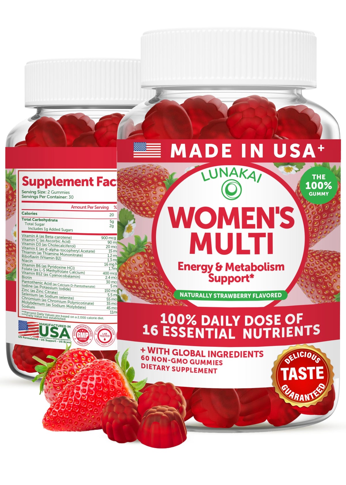 Lunakai Gummies Multivitamines Femmes 60 Ct - vue avant du produit