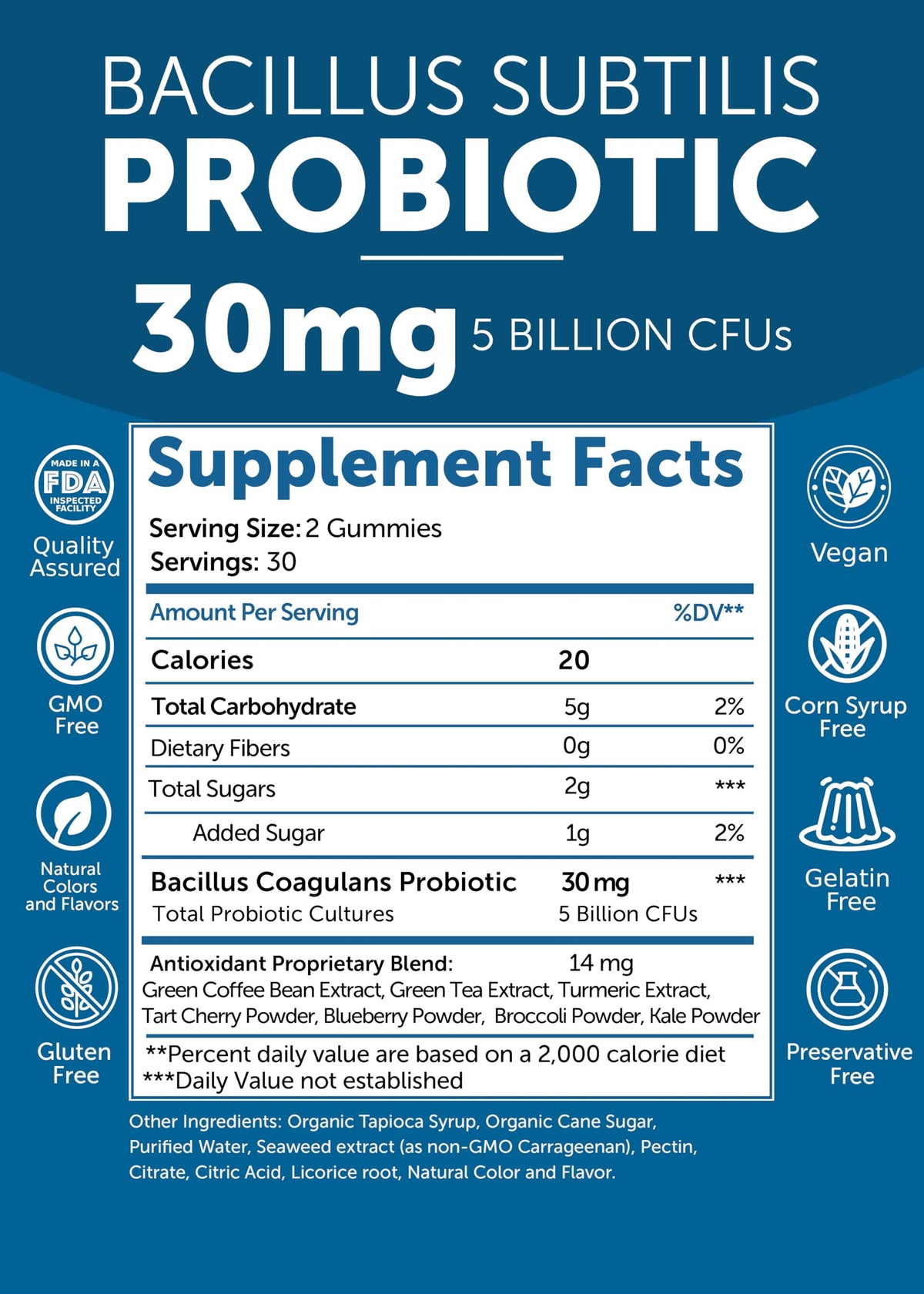 Lunakai Gummies Probiotiques 60 pièces avec des baies à côté