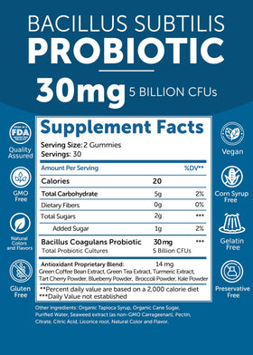 Lunakai Gummies Probiotiques 60 pièces avec des baies à côté