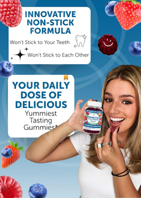 Lunakai Gummies Probiotiques 60 pièces montrant la texture des gommes