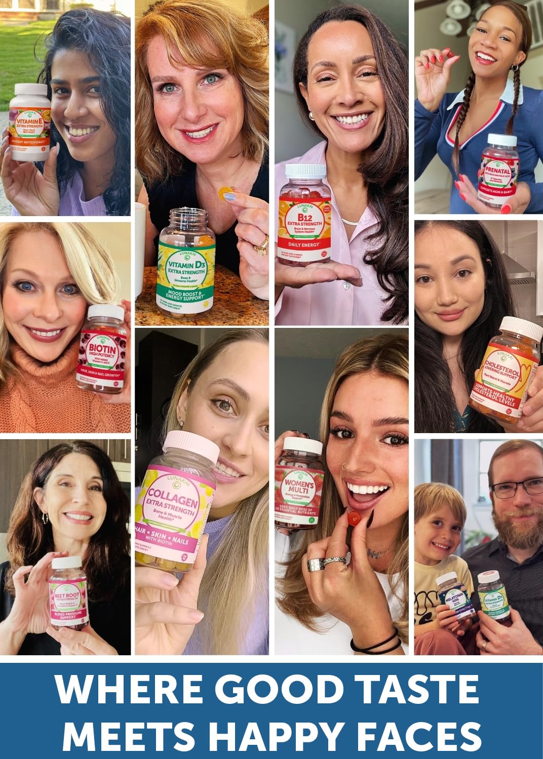 Lunakai Gummies Probiotiques 60 pièces sur une table