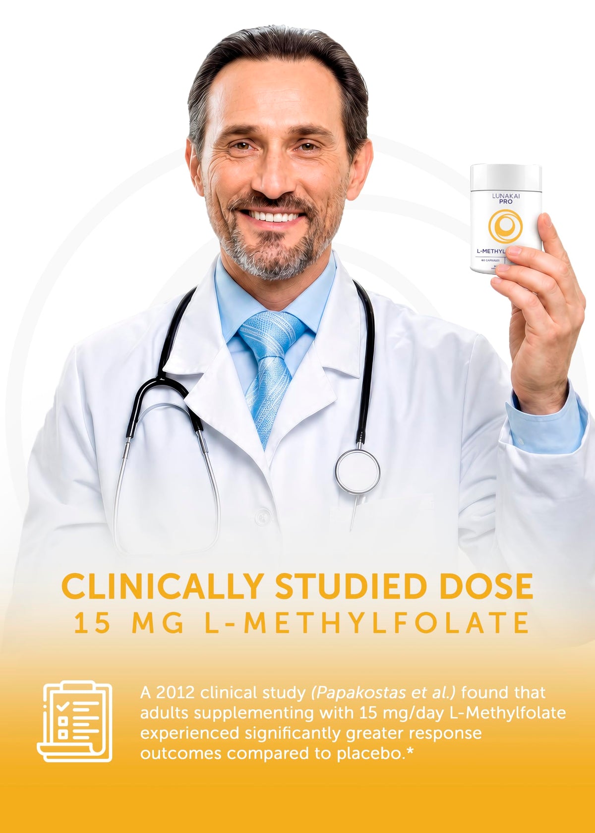 Lunakai L Methyl Folate 15mg capsule en gros plan