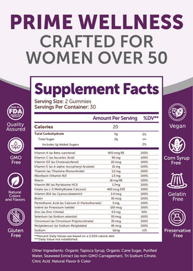 Lunakai Multivitamines Gélifiées pour Femmes 50+, gélifiés dans une main