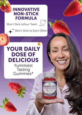 Lunakai Multivitamines Gélifiées pour Femmes 50+, gélifiés en gros plan