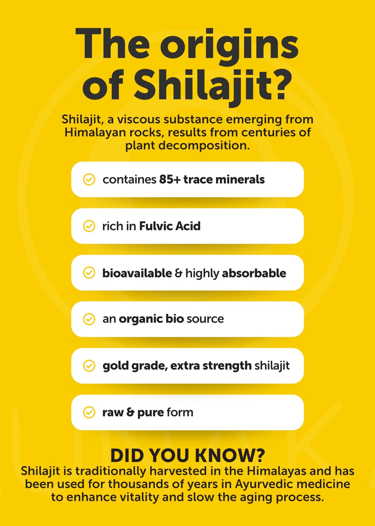 Lunakai Shilajit Pur capsules sur un fond neutre