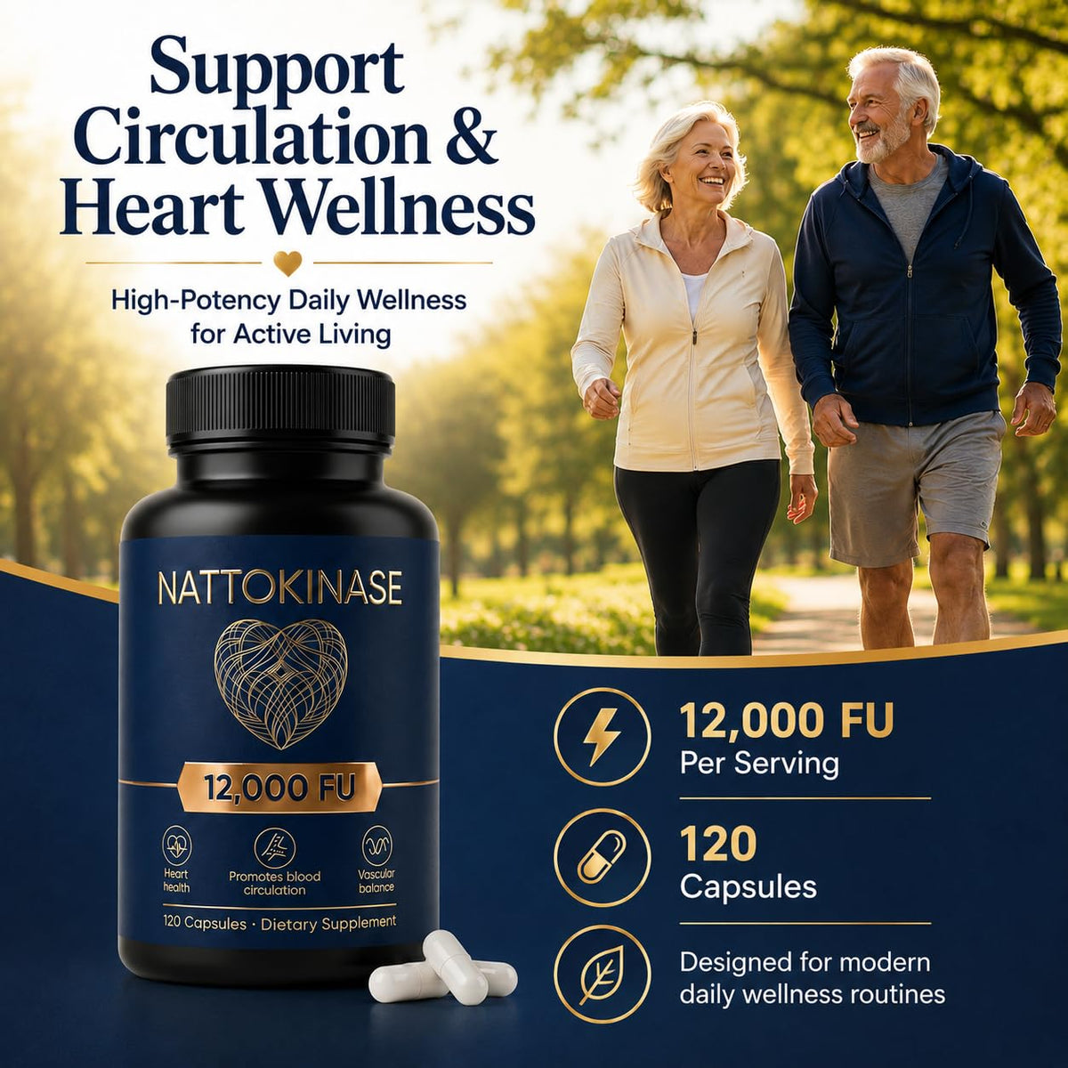 LUNESSA Nattokinase 12000 FU flacon ouvert avec capsules