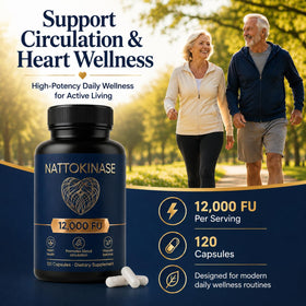 LUNESSA Nattokinase 12000 FU flacon ouvert avec capsules