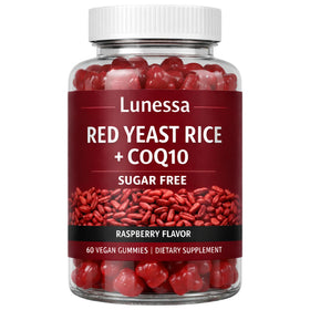 Lunessa Riz Rouge 2400mg flacon de 60 gummies vue avant