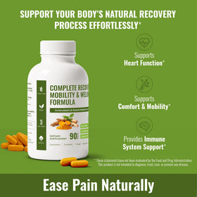 Luniva Naturals Complément Alimentaire Curcuma 90 Capsules avec ingrédients