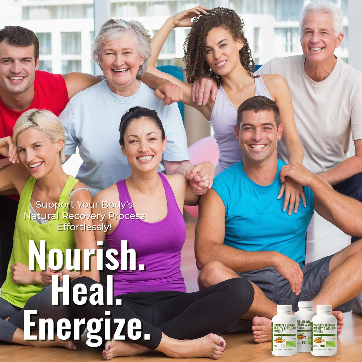 Luniva Naturals Complément Alimentaire Curcuma 90 Capsules côté