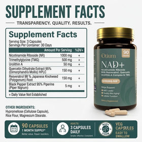 Lunya Complément NAD+ 1000mg capsules dans une main