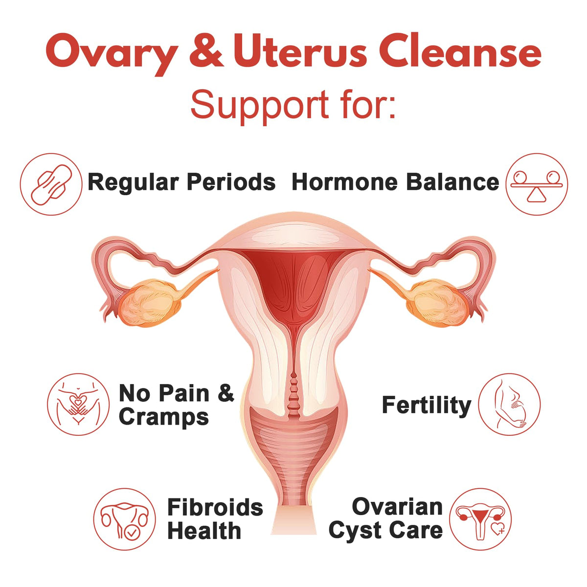 Lunza Nettoyage des Ovaires et de l'Uterus flacon avec capsules à l'intérieur