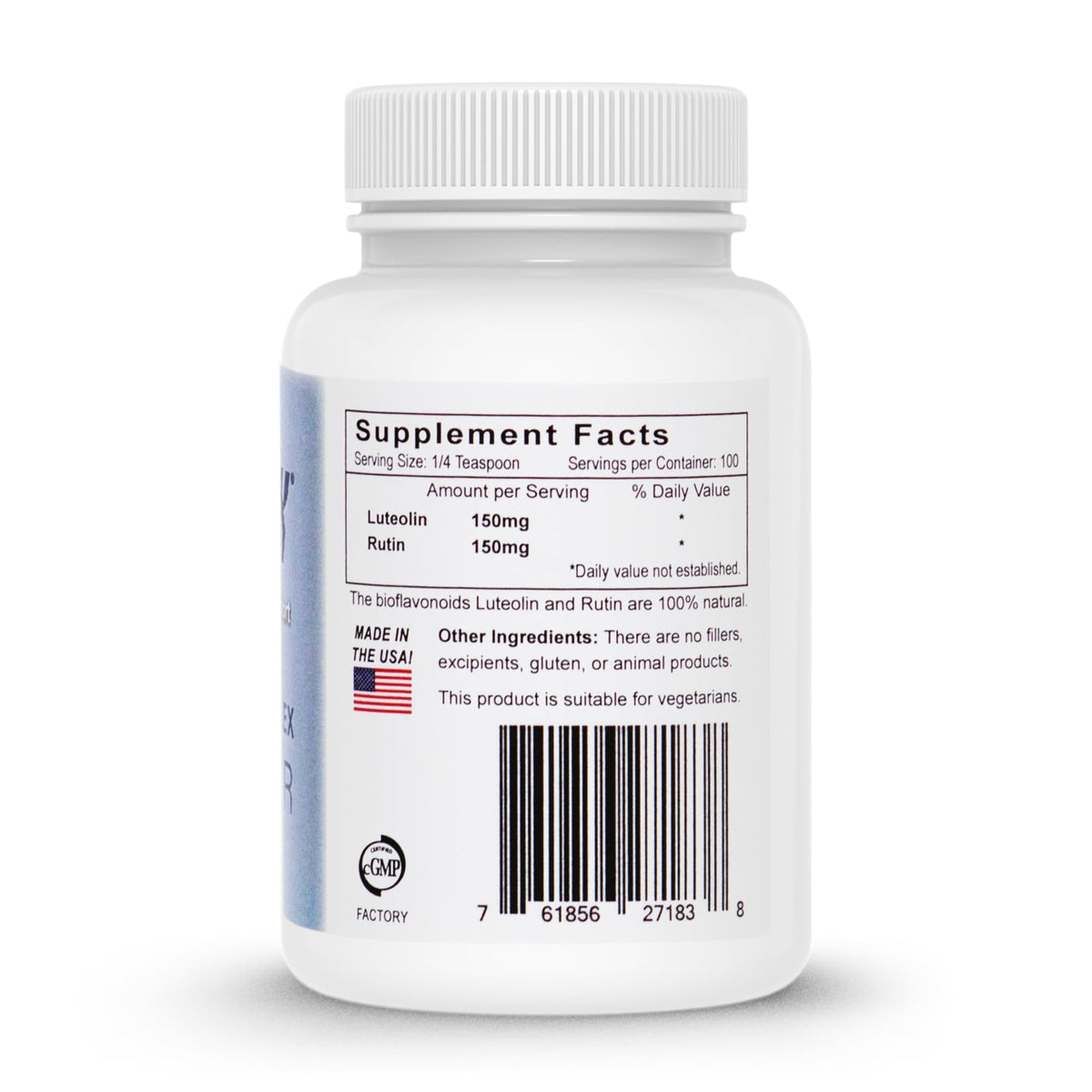 Luti Luteolin Complex Poudre 50g sur une table